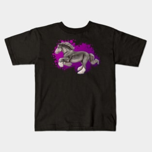 Shire Horse Dappled Gray Kids T-Shirt